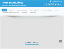 Tablet Screenshot of apmp.org.za